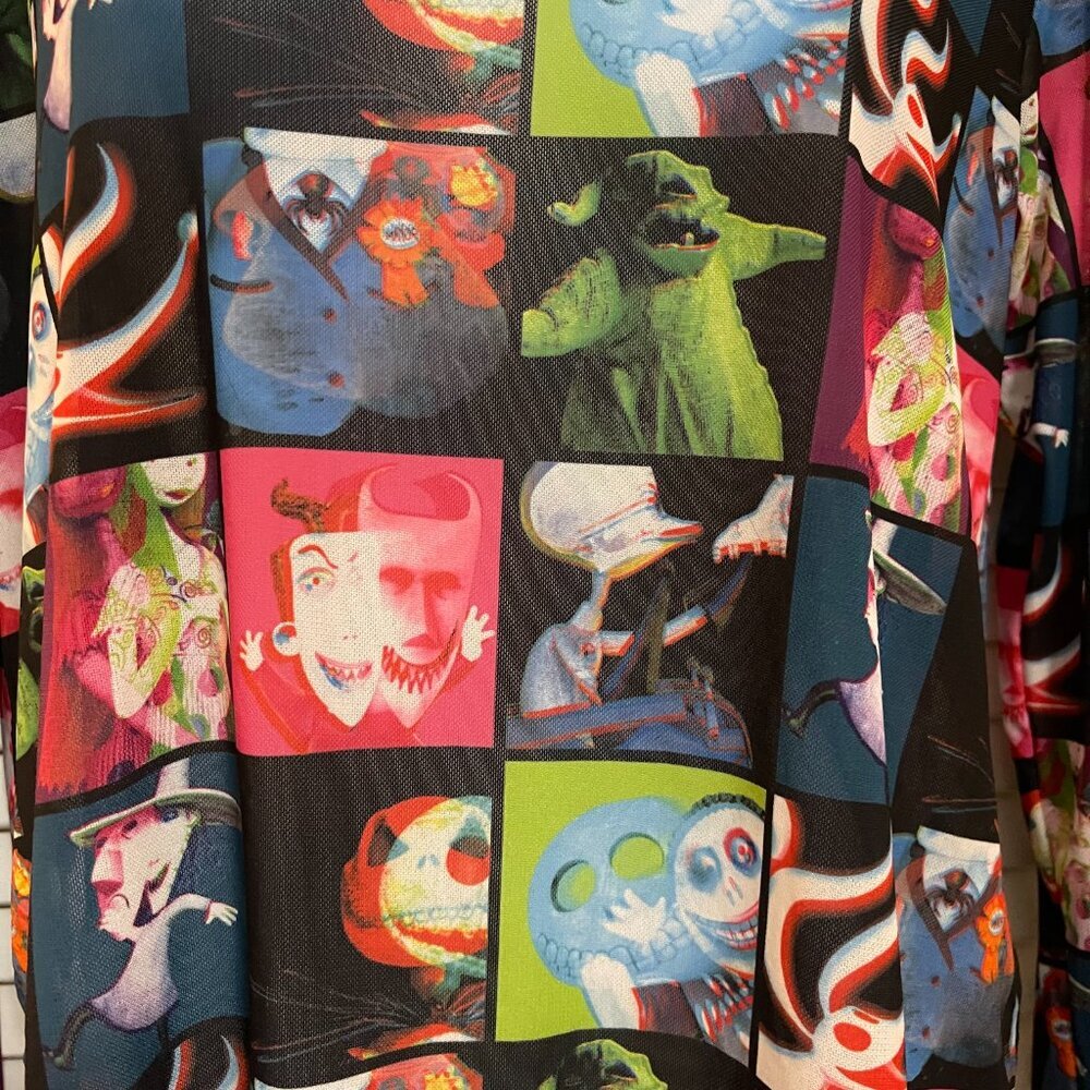 Nightmare Before Christmas Sheer Mesh Top XS - Picture 2 of 7